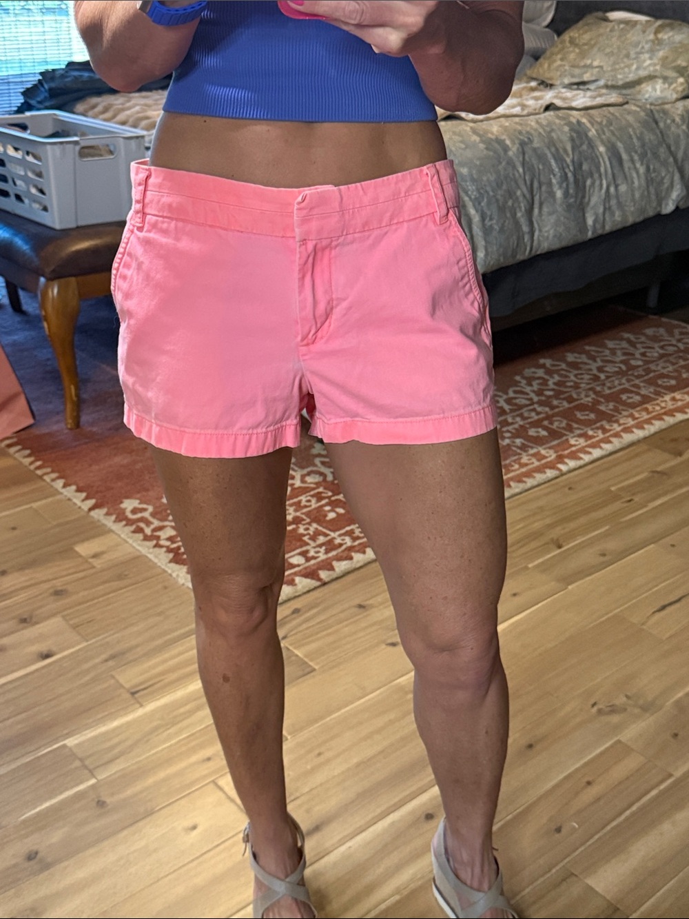 Women’s Pink Casual Chino Shorts